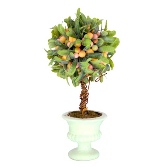 14&#x27;&#x27; Multicolor Mini Spring Mistletoe Tree with Berries in Potted Pulp